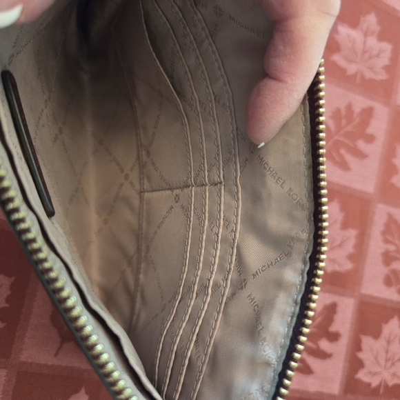 Michael Kors Plum Clutch with Gold Heart Accents - Picture 3 of 6